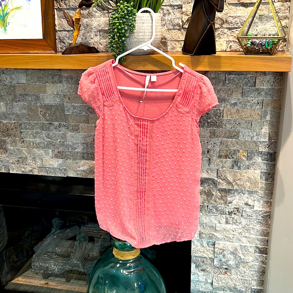 Lauren Conrad Lace Pink Blouse, size XS